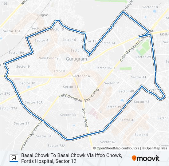 212CD Bus Line Map
