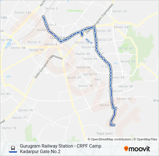 116F Bus Line Map