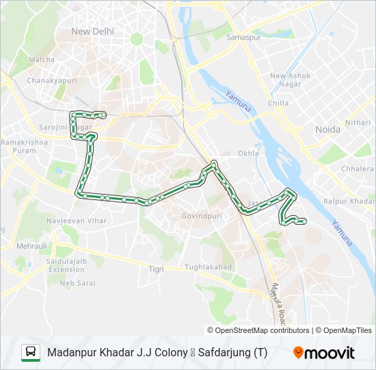 465 bus Line Map