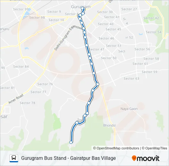 213 Bus Line Map