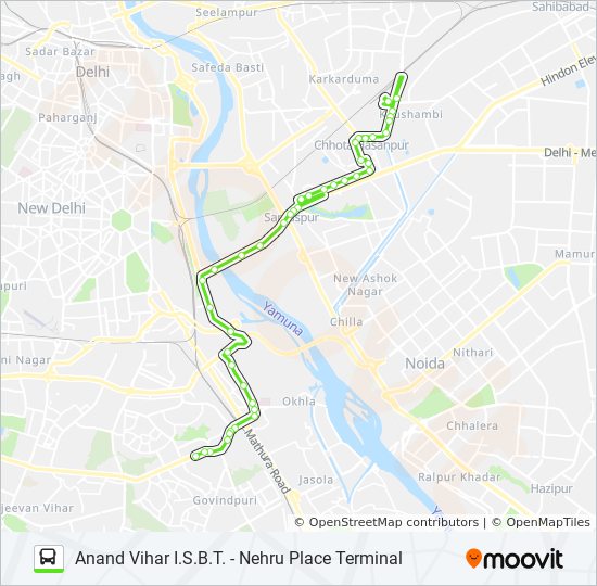 Direction Of Delhi From My Location 534A Route: Schedules, Stops & Maps - Nehru Place Terminal (Updated)