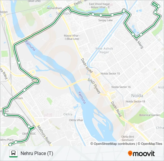EXP-611B Bus Line Map