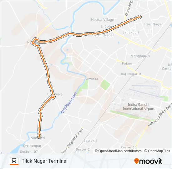 834 Bus Line Map