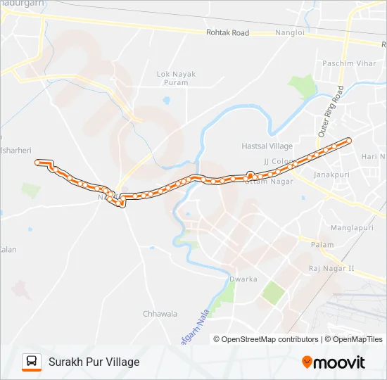 872 Bus Line Map
