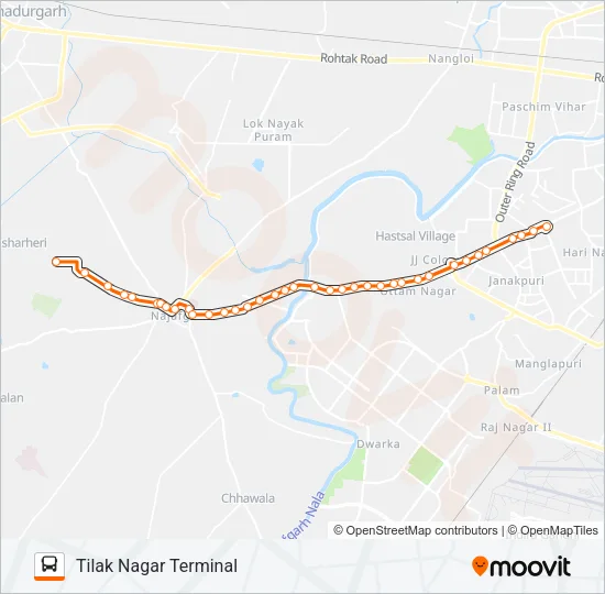 872 Bus Line Map