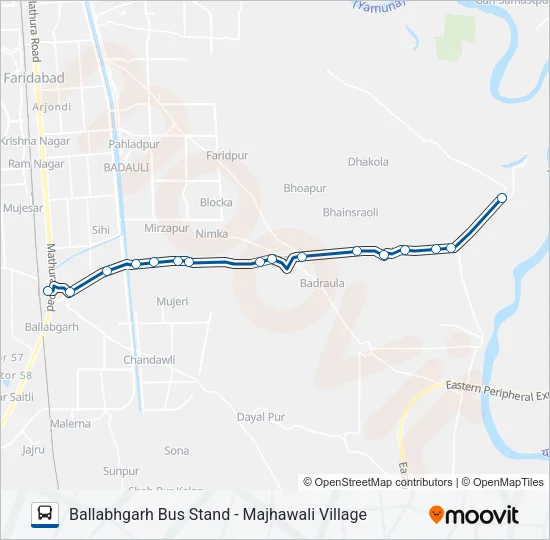 909A Bus Line Map
