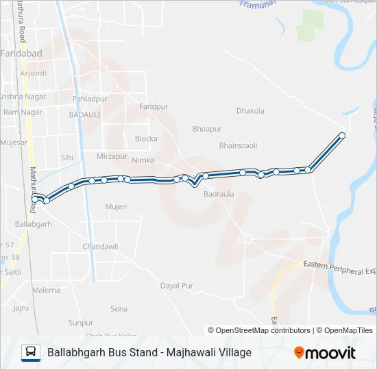 909A Bus Line Map
