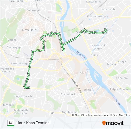 344 Route Schedules, Stops & Maps Hauz Khas Terminal (Updated)