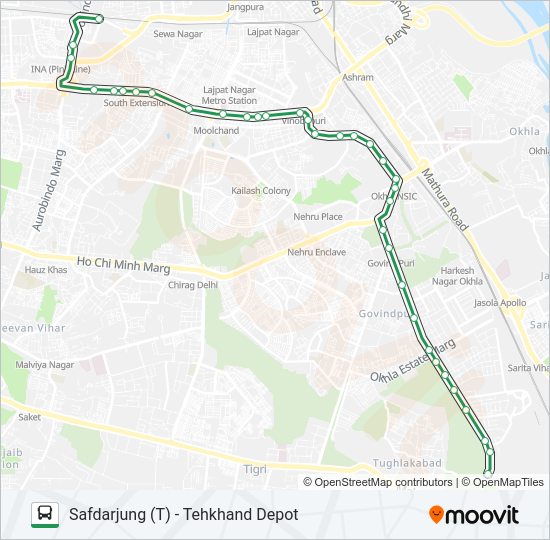 433A bus Line Map