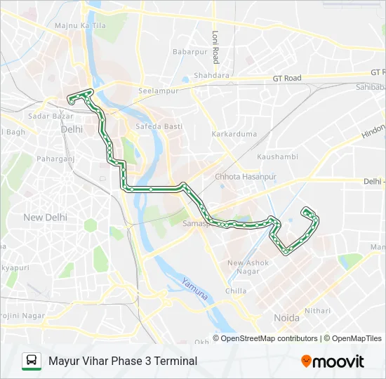 118EXT Bus Line Map