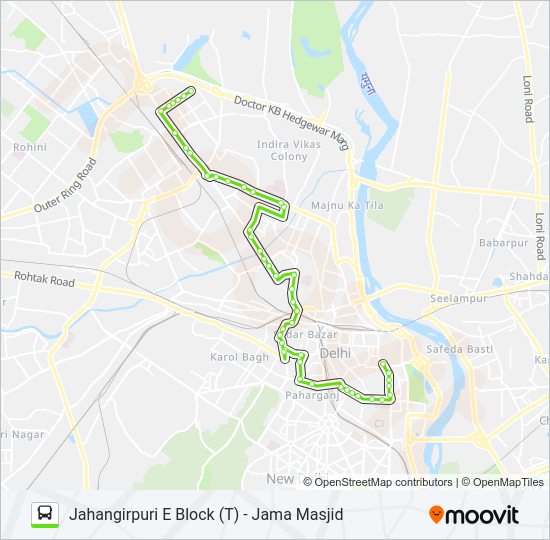 19B bus Line Map