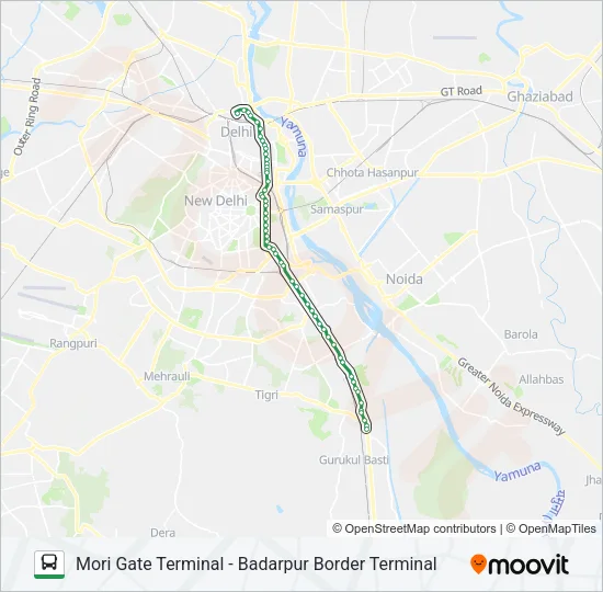 405 Bus Line Map