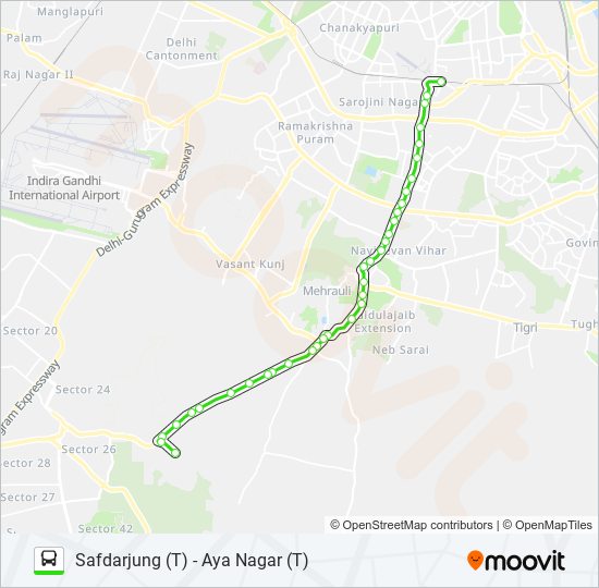 517 Route Schedules, Stops & Maps Safdarjung (T) (Updated)