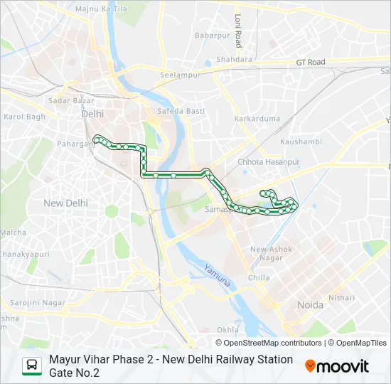 307A Bus Line Map