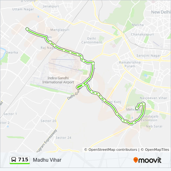 715 Route: Schedules, Stops & Maps - Madhu Vihar