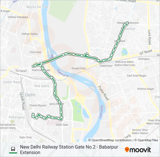 213A Bus Line Map