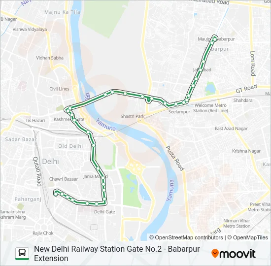 213A Bus Line Map