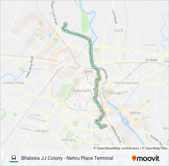 447 Bus Line Map