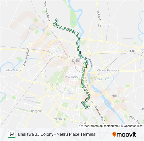 447 Bus Line Map