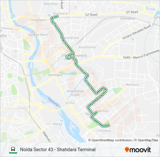 319A Bus Line Map