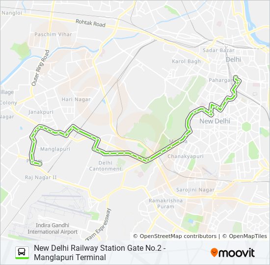 Directions To New Delhi Rl77 Route: Schedules, Stops & Maps - Manglapuri Terminal (Updated)