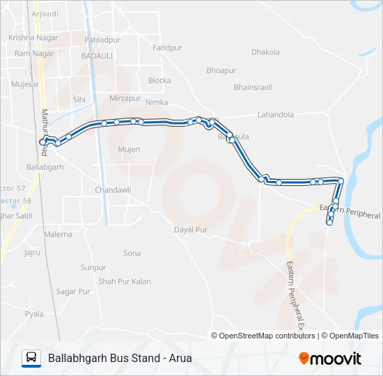 916A Bus Line Map