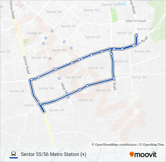 111G-UP Bus Line Map