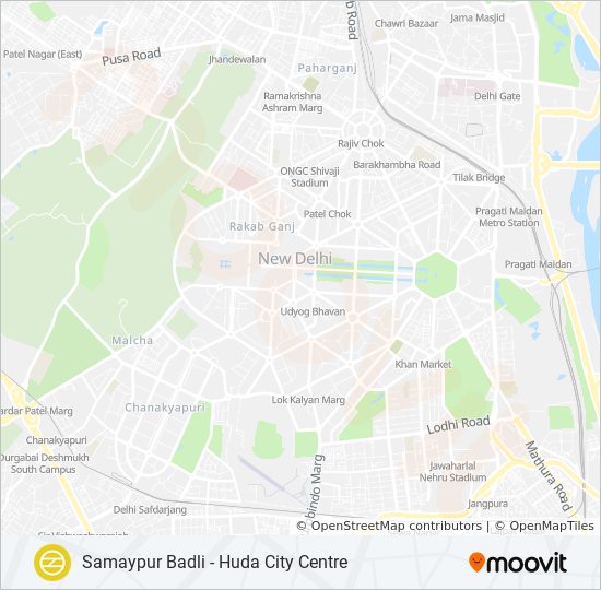 Samaypur Badli Metro Station Map Yellow Line Route: Schedules, Stops & Maps - Samaypur Badli (Updated)