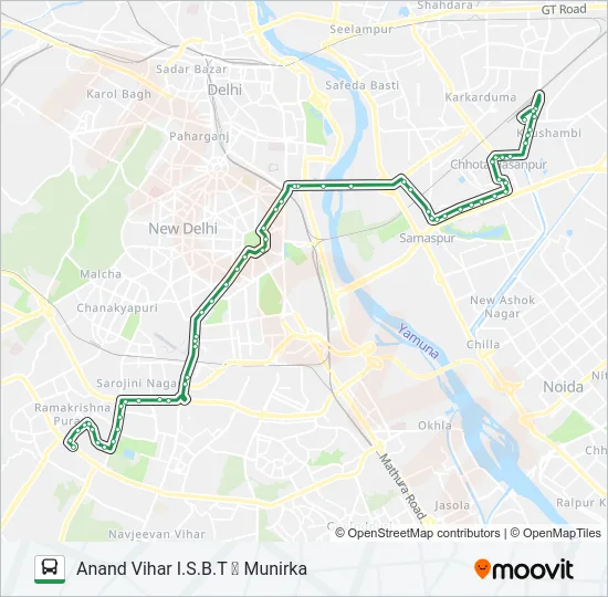 624A Bus Line Map