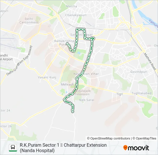 536 Bus Line Map