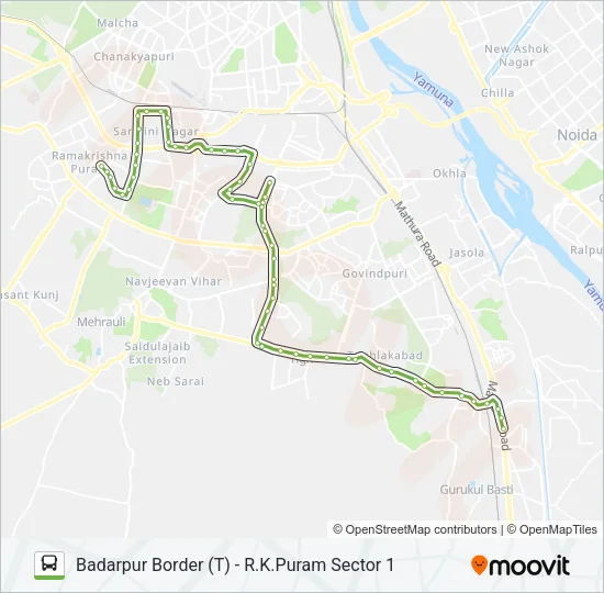 544 Bus Line Map