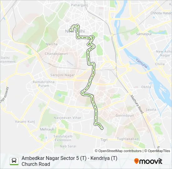 580 Bus Line Map