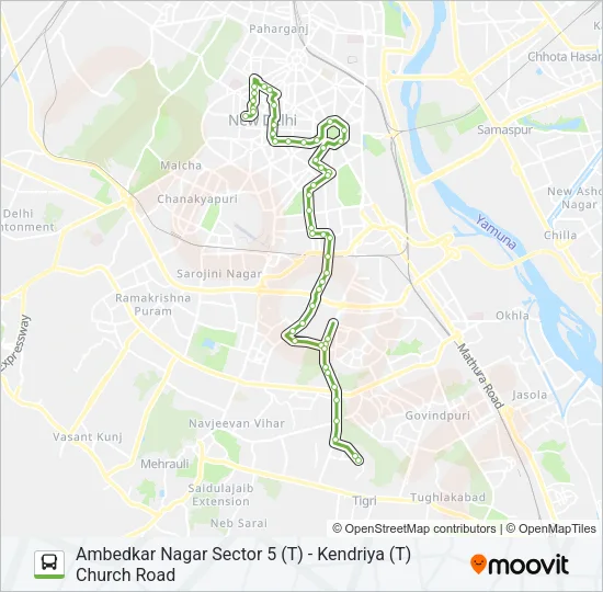 580 Bus Line Map