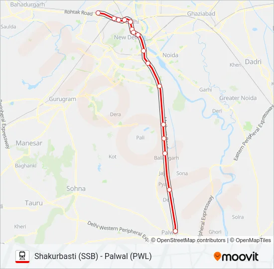 EMU 64012 Train Line Map