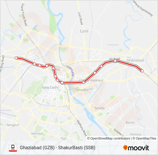 EMU 64031 Train Line Map