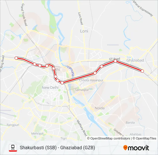 EMU 64032 Train Line Map