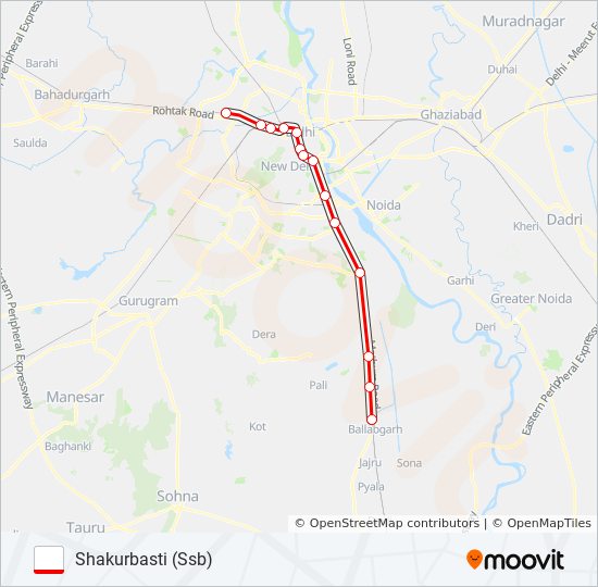 EMU 64071 train Line Map