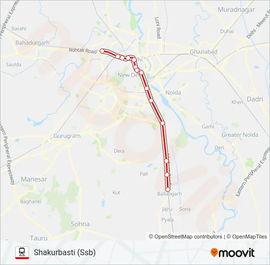 EMU 64071 Train Line Map