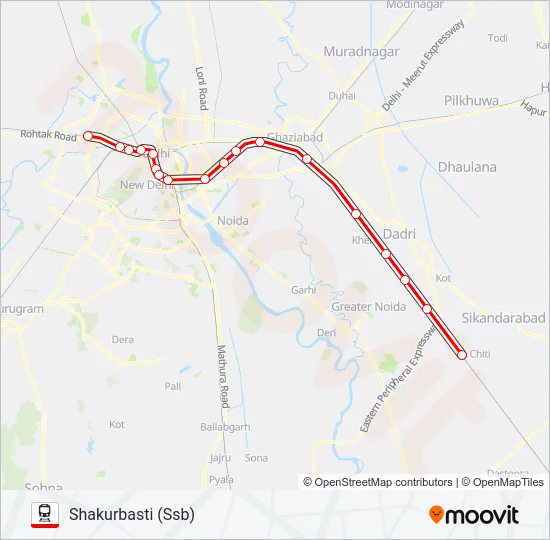 EMU 64109 Train Line Map