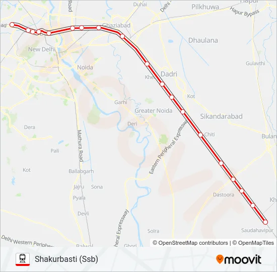 EMU 64111 Train Line Map