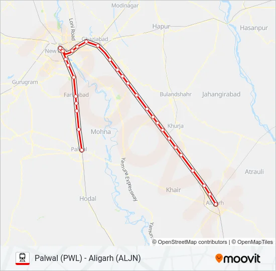 EMU 64167 Train Line Map