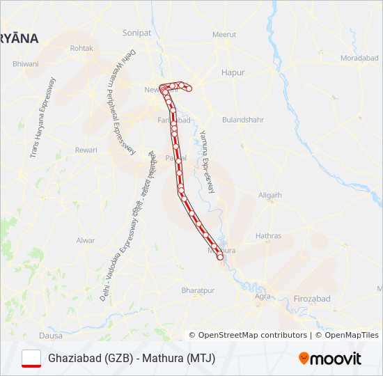 emu 64904 Route Schedules Stops Maps Mathura Mtj Updated