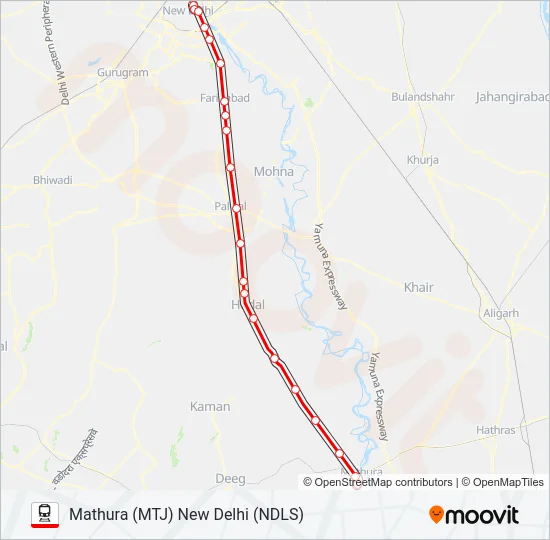 EMU 64905 Train Line Map