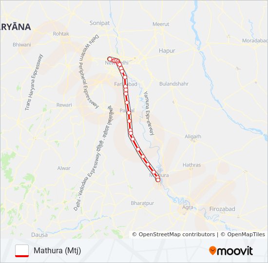 EMU 64910 train Line Map