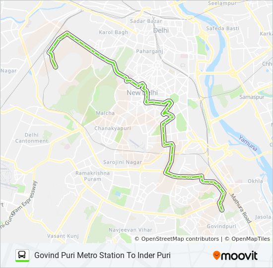 Govindpuri Metro Station Map 47A Route: Schedules, Stops & Maps - Inder Puri (Updated)