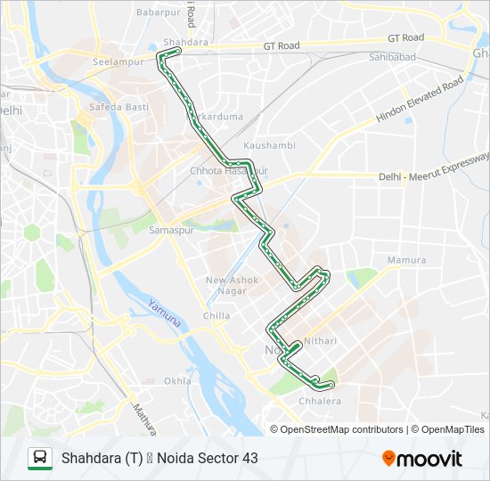 319 bus Line Map