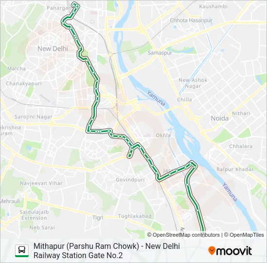 451A Bus Line Map
