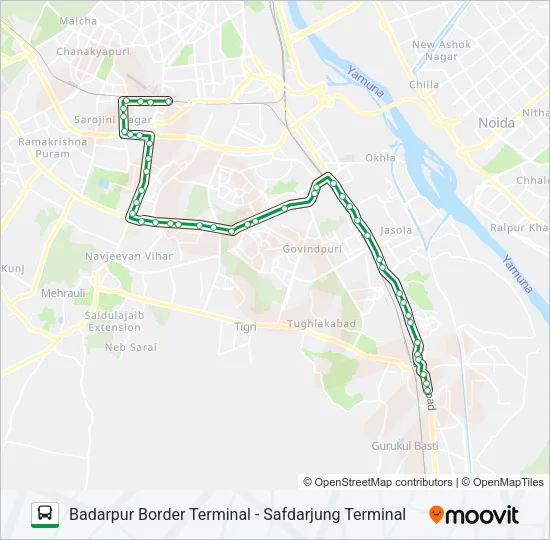 465A Bus Line Map