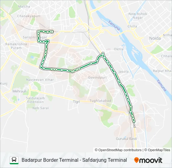 465A Bus Line Map
