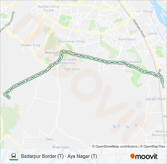 525 Bus Line Map